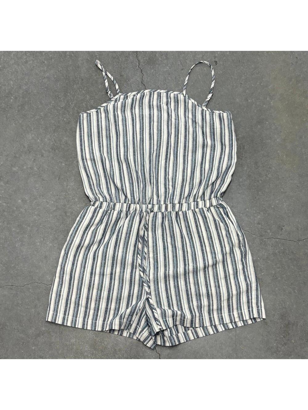 CI SONI Striped Linen Romper